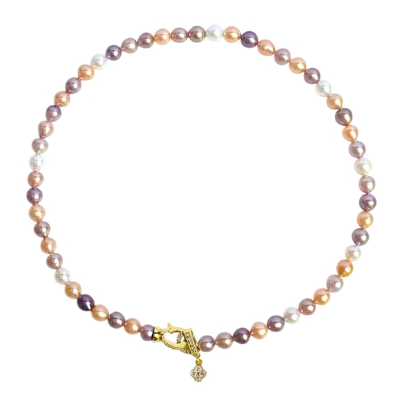 High Quality Candy Multi-color Freshwater Pearl Necklace